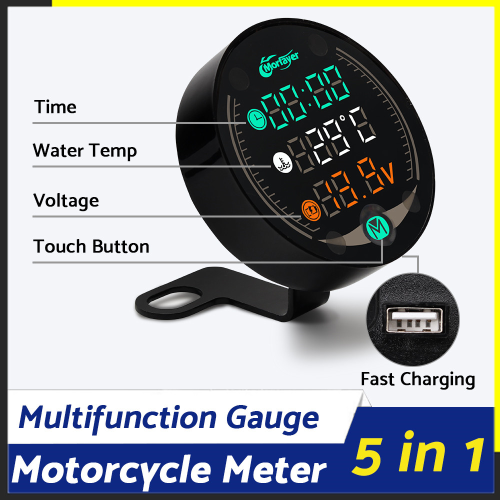 Elektronik motor untuk NMAX PCX XMAX 125 250 300 XJ6 CB650F AEROX Pengukur suhu air penghitung jam m