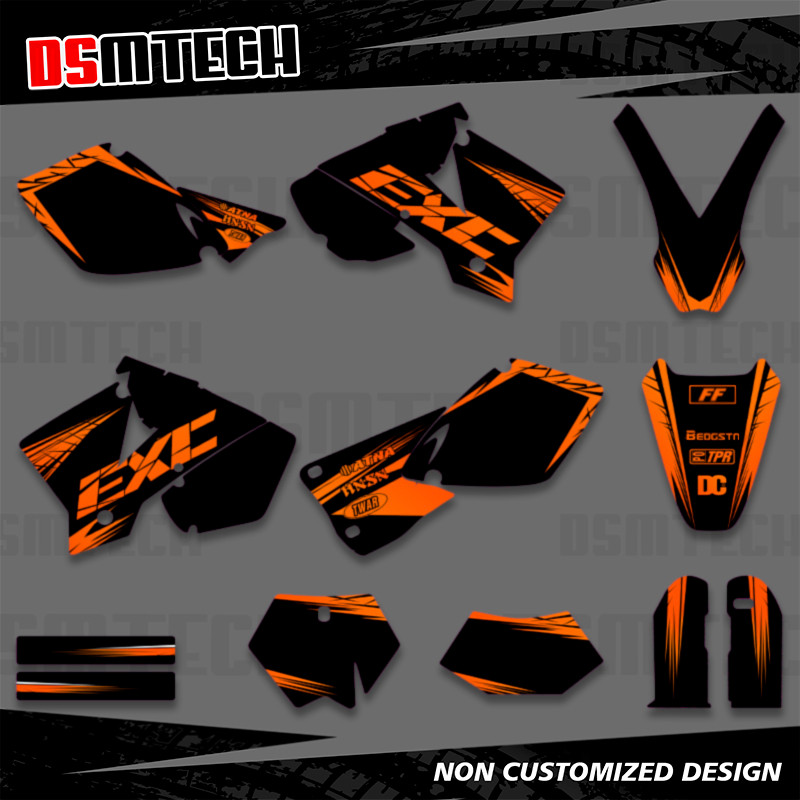DSMTECH Custom Motorcycle Decal Sticker For KTM EXC 125 200 250 300 400 450 525 2003 Full Set Graphi