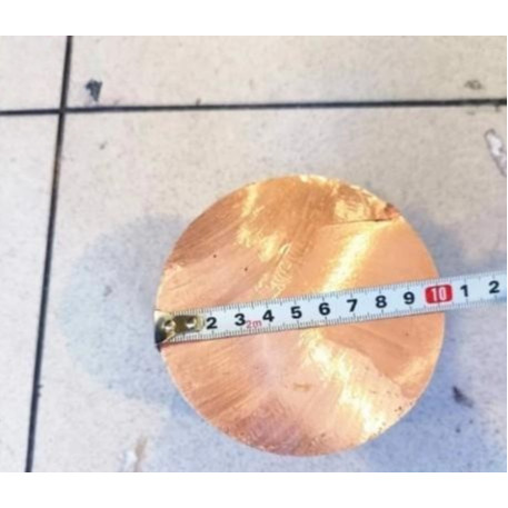 as tembaga diameter 100 mm x panjang 100 mm / as rod tembaga