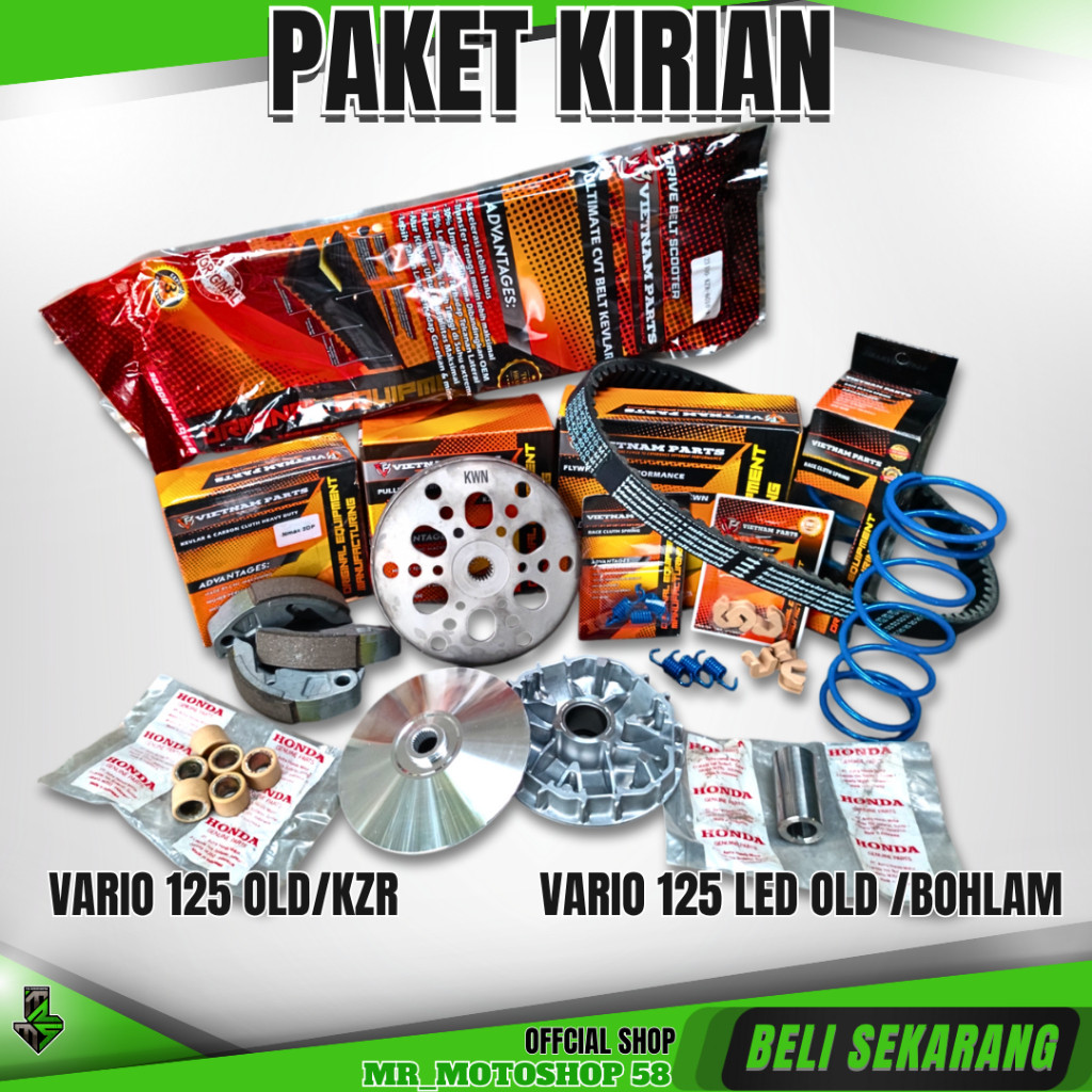 PROMO TOKO FULL UPGRADE PULLEY CVT VARIO 125 OLD KZR VARIO 125 LED OLD PER CVT RACING ROLLER MANGKOK