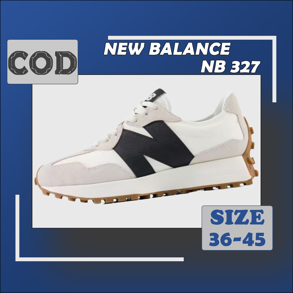 New Balance 327 Klasik Retro, Kulit, Sepatu Lari Low-Cut, Cocok Untuk Pria Dan Wanita.