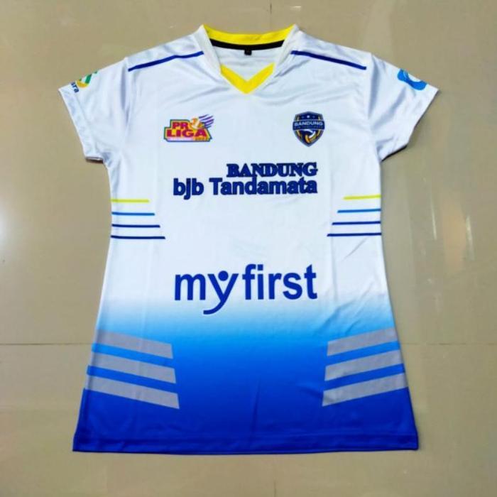 BARU Jersey volly Proliga wanita / baju Proliga 2022 full printing - Bjb putih indis, M