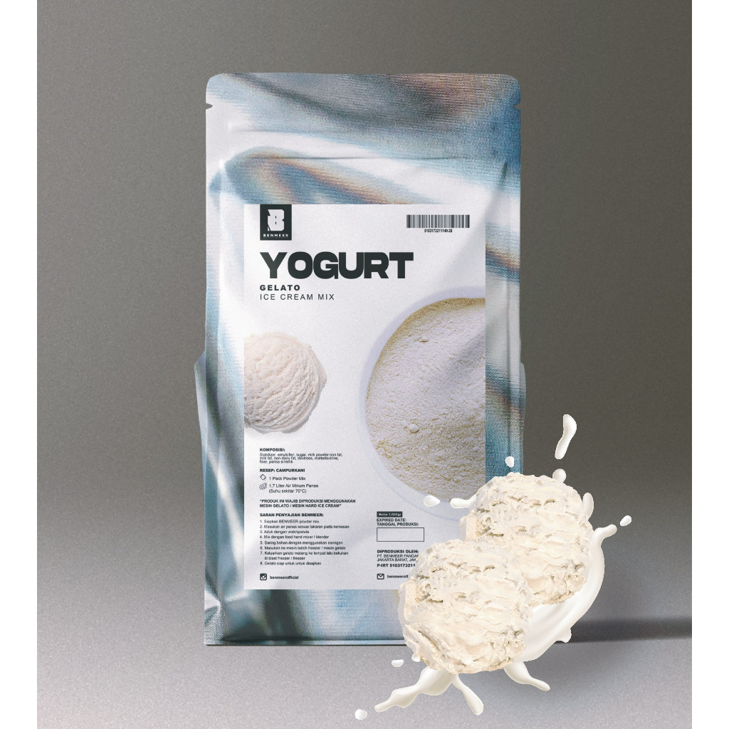 BENMEER Yogurt Bubuk Powder Gelato dan Hard Ice Cream Italian (Ice Cream Mix Instant)