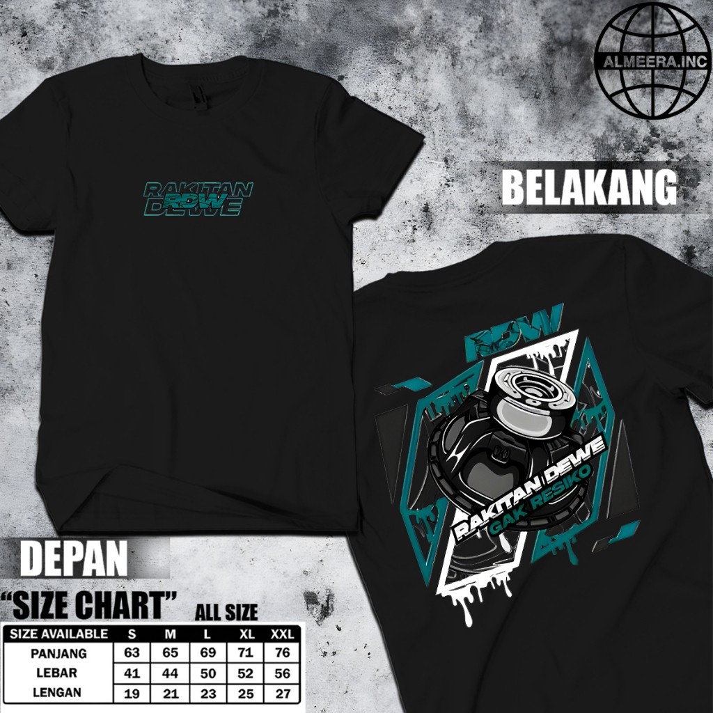 Kaos RDW Rakitan Dewe Gak Resiko Sound System - Kaos Lengan Pendek UNISEX - Bahan Halus Adem Cotton 