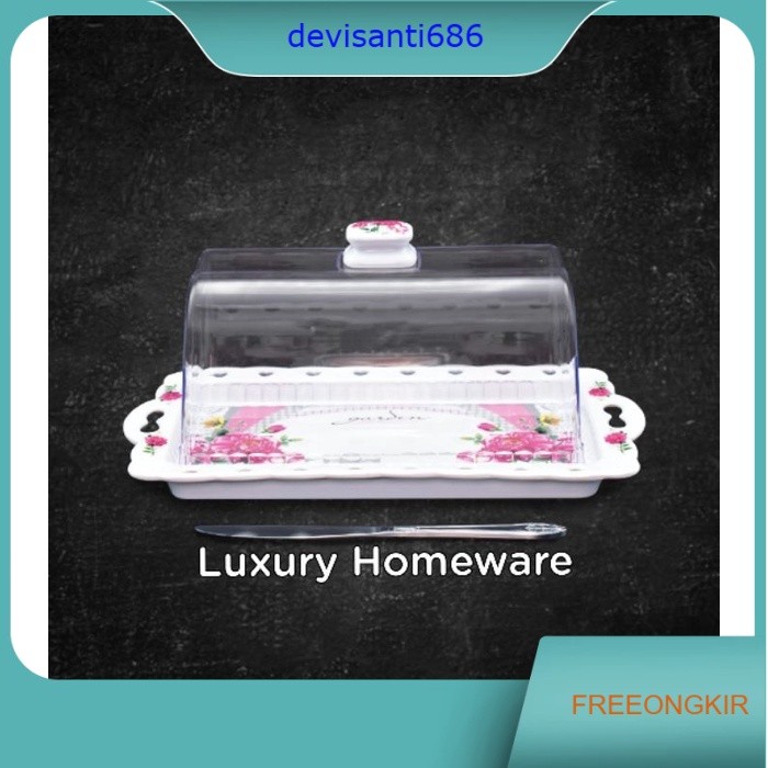 Tempat Roti/Kue Fiorenza AK578 Kaca Keramik