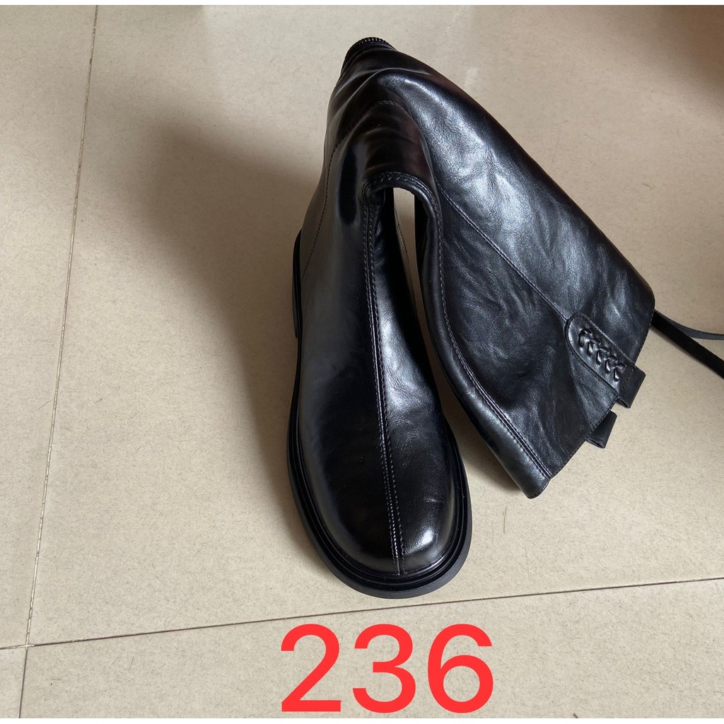 Ravenna knee highs Leather Boots / Boots Panjang kulit