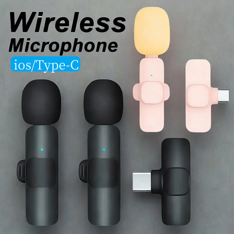 Portable Wireless Lavalier Microphone for Live Streaming/YouTube/TikTok/Facebook Live Noise Reductio