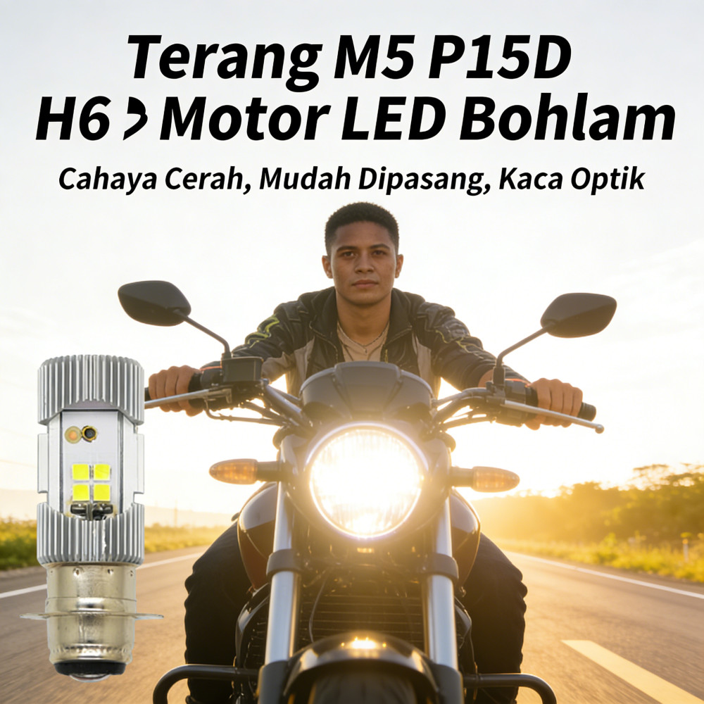 M5 P15D H6 Bohlam Terang Led Bohlam 80v Canbus Depan Motor Lampu Sepeda Lampu Led Terang Terang Moto