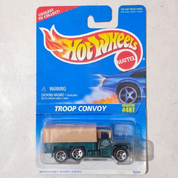 Mainan Hot Wheels Troop Convoy 1997 Action Command  blue card
