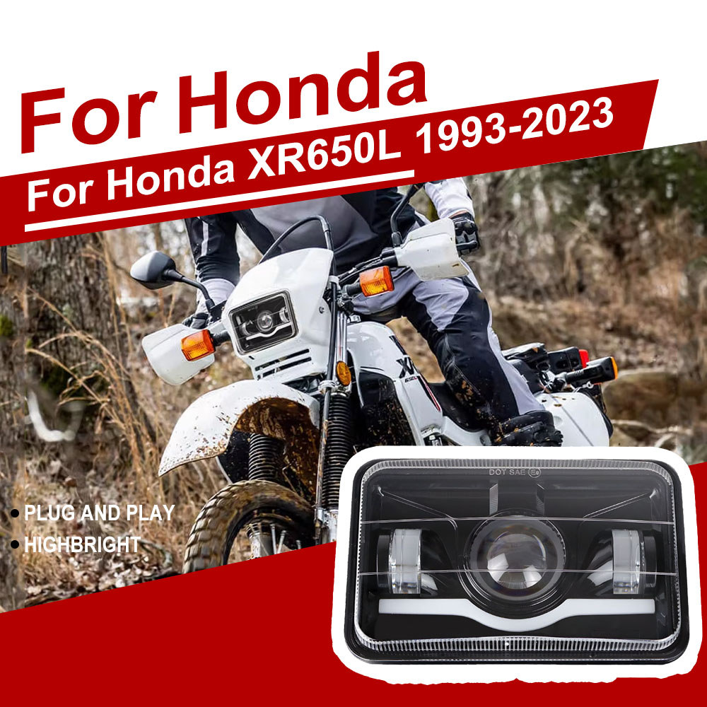 Projector 4"x6" LED Headlight H4656 H4651 LED Headlamp for Honda XR650L 1993-2013 XR250L XR650R XR40