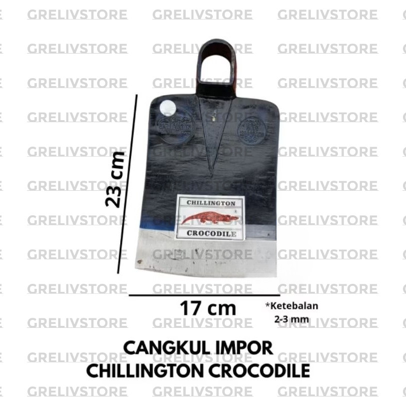 Cangkul Impor cap CROCODILE CHILLINGTON Asli - GRLIVSTORE Cangkul Anti Lengket Baja Asli