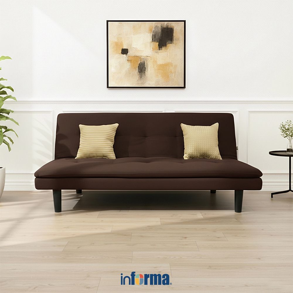 Informa Neo Geneva Sofa Bed Fabric Aldridge - Cokelat Tempat Duduk Multifungsi Sofa Tidur 2In1 Kursi