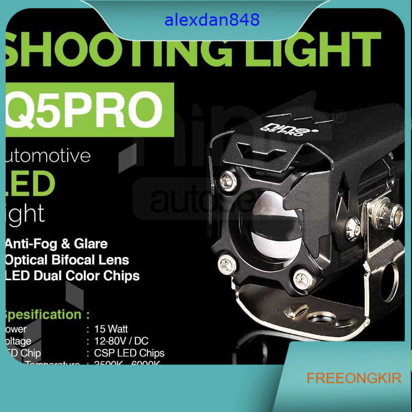 LAMPU LED TEMBAK SOROT LASER 2 WARNA ORIGINAL LUXIMOS LED Q5 GARANSI 1 TAHUN