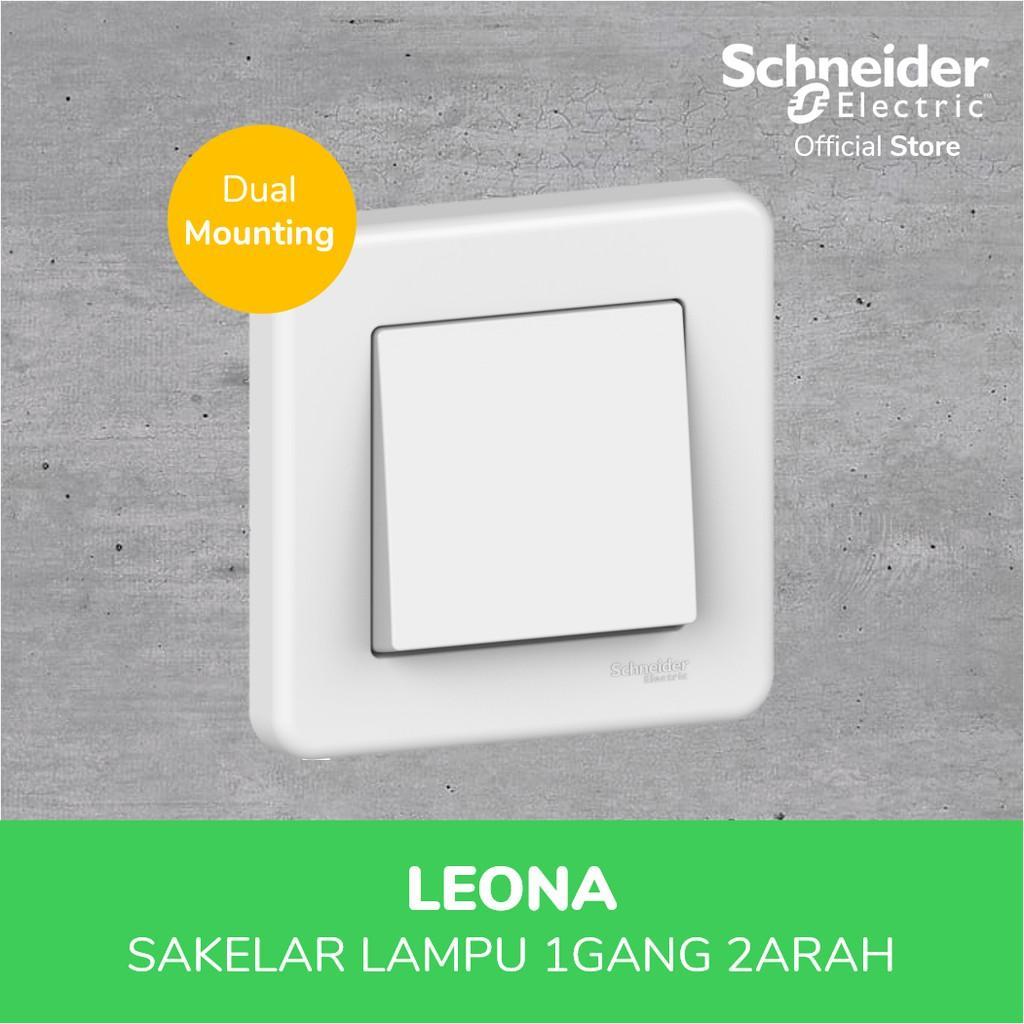 Schneider Saklar 1 Gang 2 Arah Leona / Saklar Engkel Hotel / Saklar Hotel / Saklar Tunggal Hotel
