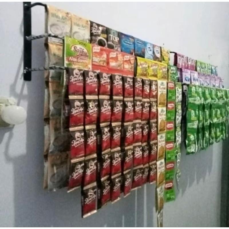 Rak Ambalan Gantung Besi 3 Susun  Panjang 30 Cm  Penyimpanan Rak Gantung Serbaguna ambalan kamar war