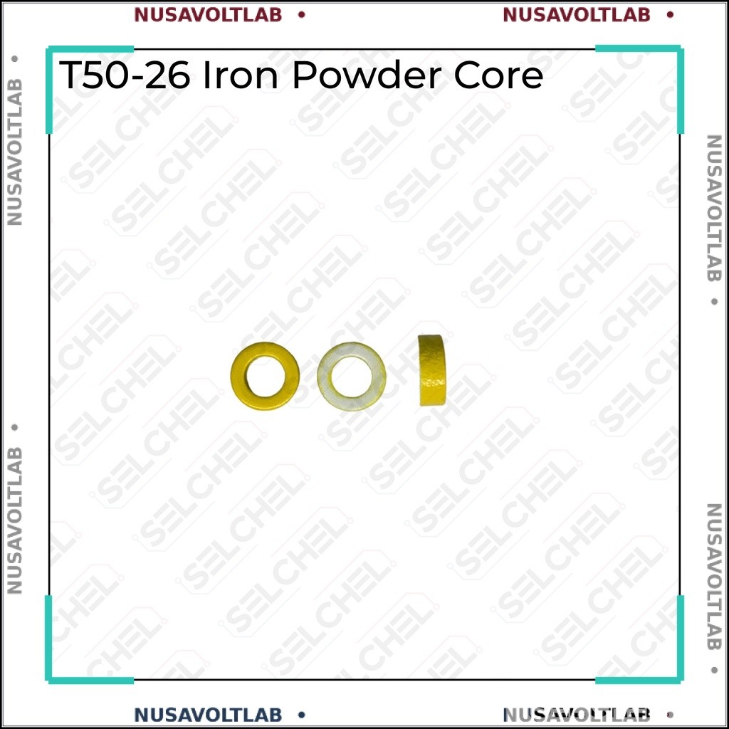Toroid core ferrite induktor choke inductor t50-26 yellow white
