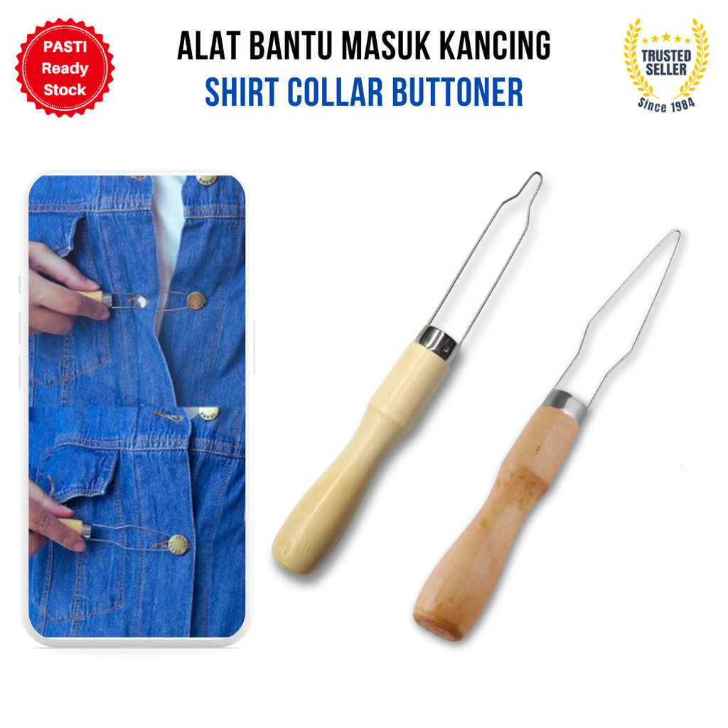 HARTA KARUN Alat bantu masuk pasang kancing shirt collar buttoner