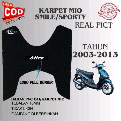 karpet motor mio smile/sproty 2003-2013 karpet mie alas pijak kaki - logo mio smile/sproty