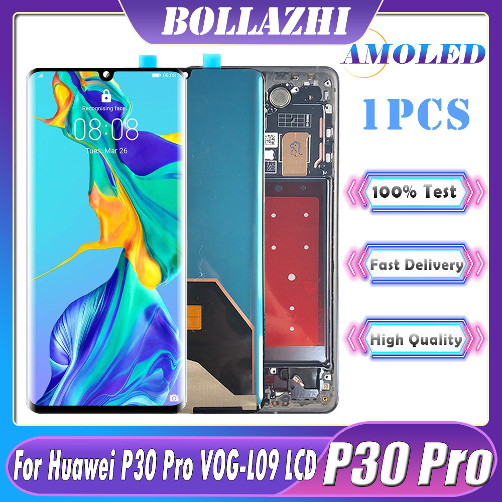 AMOLED 6.47" Screen For Huawei P30 Pro LCD splay Touch Panel Screen gitizer For Huawei P30Pro VOG-L2
