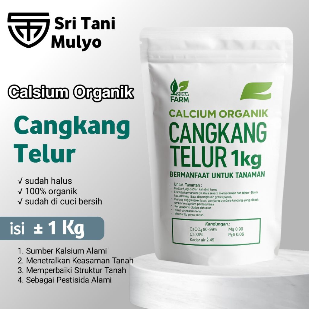 Cangkang Telur Steril 1kg - Pupuk Organik Cangkang Telur Halus Melar Farm