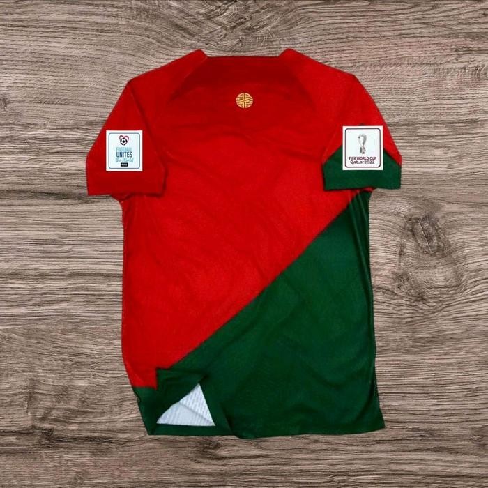 JERSEY BOLA PORTUGAL HOME FULL PATCH PIALA DUNIA 2022 BEST QUALITY