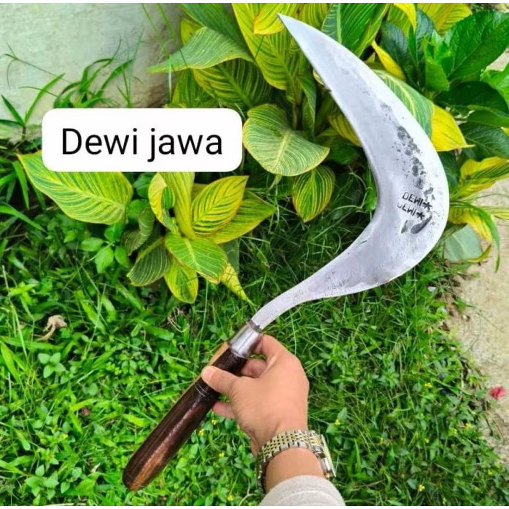 Cod Arit Rumput Model Jawa Asli Cap Dewi Bintang – Baja Per Tempa Tradisional Siap Pakai