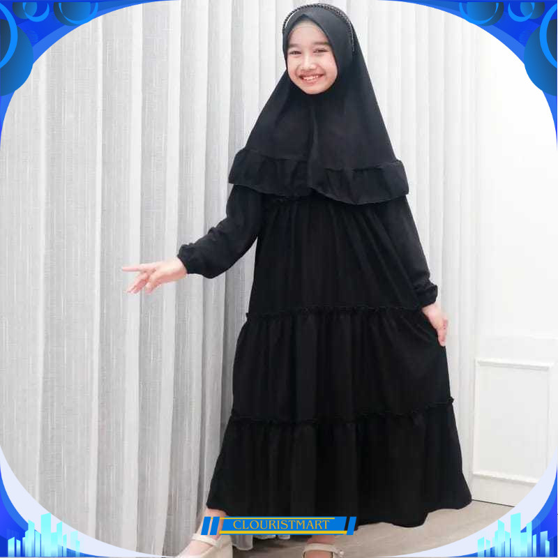Model Gamis Anak Perempuan Modern 2025 Ufairah Series Baju Dress Busana Muslim Anak Gamis Remaja Gam