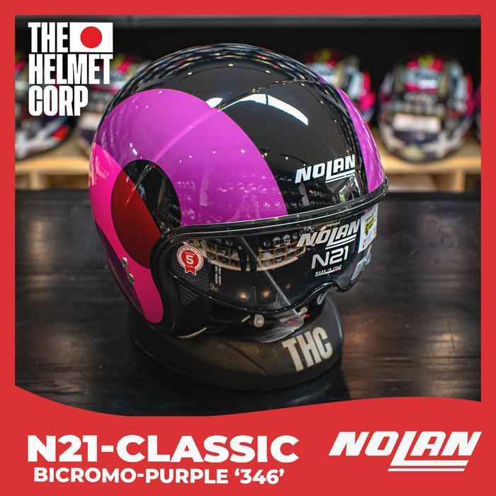 NOLAN N21 BICROMO PURPLE 346 HALF FACE CLASSIC HELMET ORIGINAL