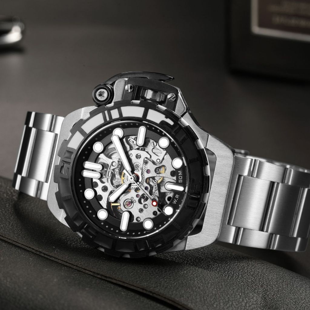 BUY 1 GET 1!!!JAM TANGAN PRIA EVANS JAYDEN ORIGINAL MEKANIK OTOMATIS 9630 RT