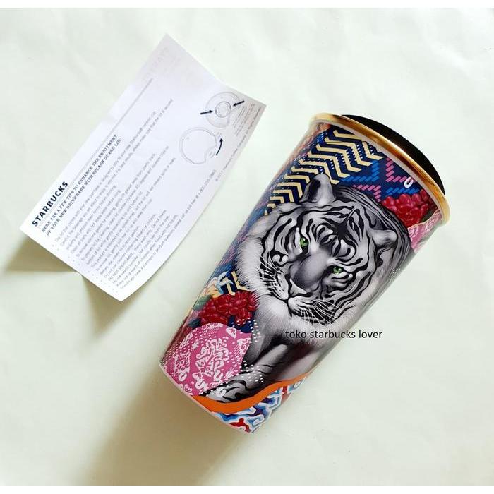 Starbucks Tumbler Mug DW Double Wall Ceramic Tristan Eaton Tiger