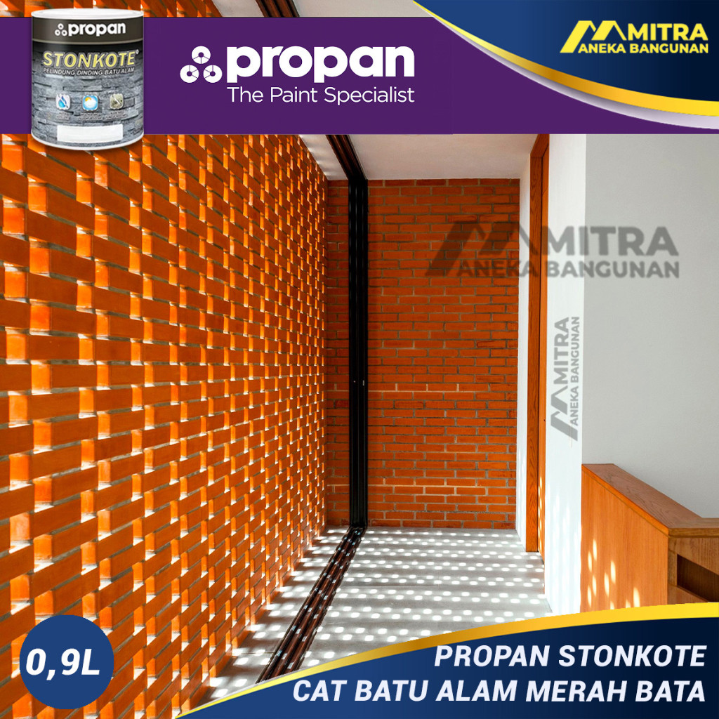 PLAOSANSTORE PROPAN STONKOTE CAT BATA MERAH / COATING BATU ALAM / CAT PELINDUNG PELAPIS  DINDING BAT