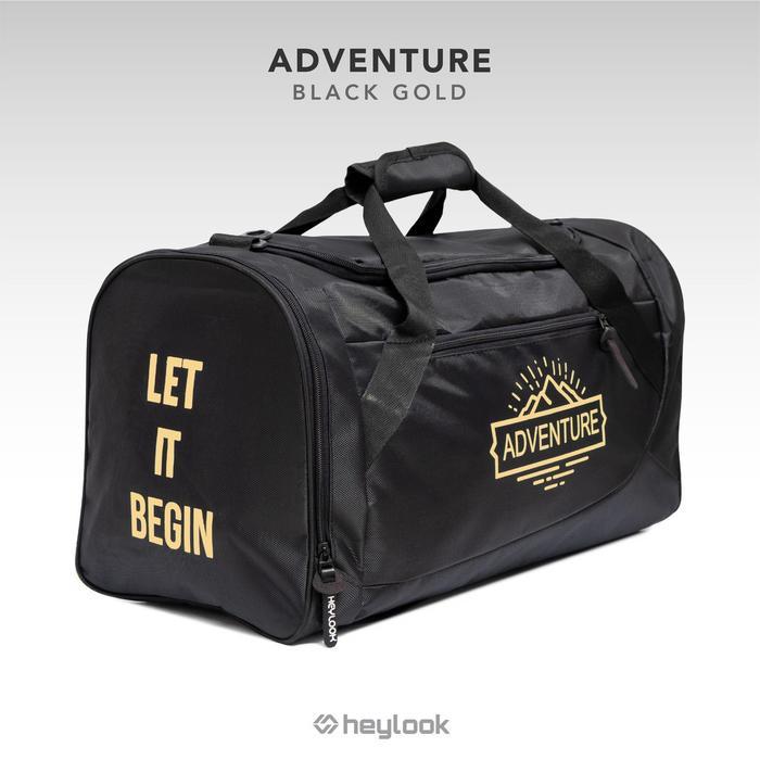 TAS TRAVEL TRAVELBAG ADVENTURE HEYLOOK - TAS GYM TAS OLAHRAGA PRIA - Black Gold