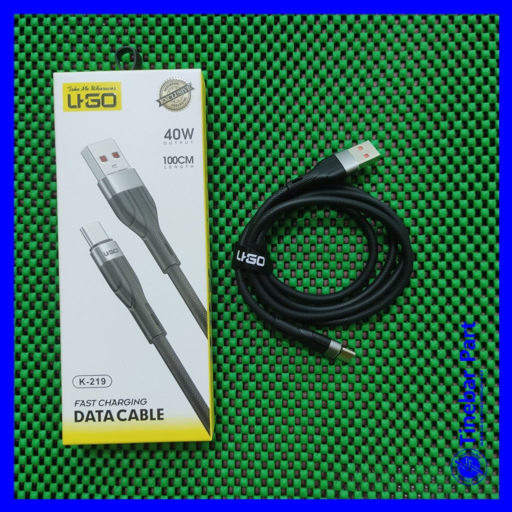 [K-219] KABEL DATA/ KABEL CHARGER 40W TIPE-C FAST CHARGING - UGO/LIGO