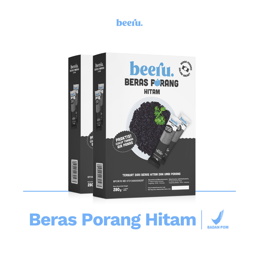 Beeru Beras Porang Hitam Isi 2 Box - Shirataki Konjac Rice