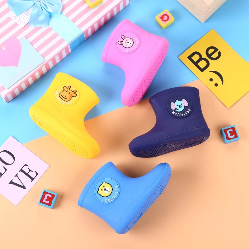 Rain Boots Jas Hujan Anak Bot Karet Anti Air Cewek Cowok SD 3 4 5 6 7 Tahun Sepatu Boots Premium Kar