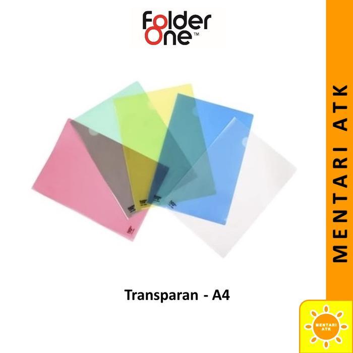 Map Plastik Bening A4 / Map L A4 Folderone - Transparan