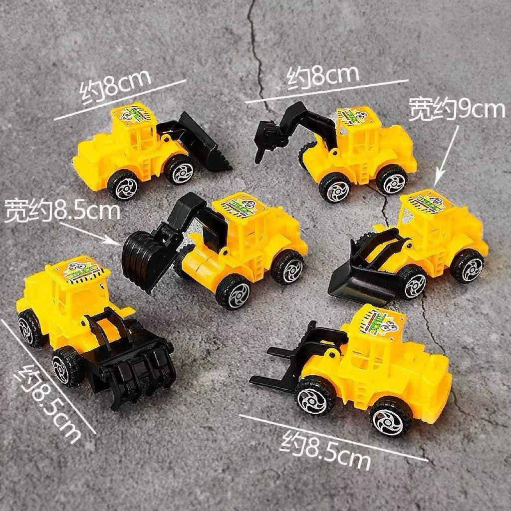 Mainan Hiasan Kue / Set 6PCS Mainan Mobil Anak / Mobil Konstruksi Lengkap / Excavator Lucu