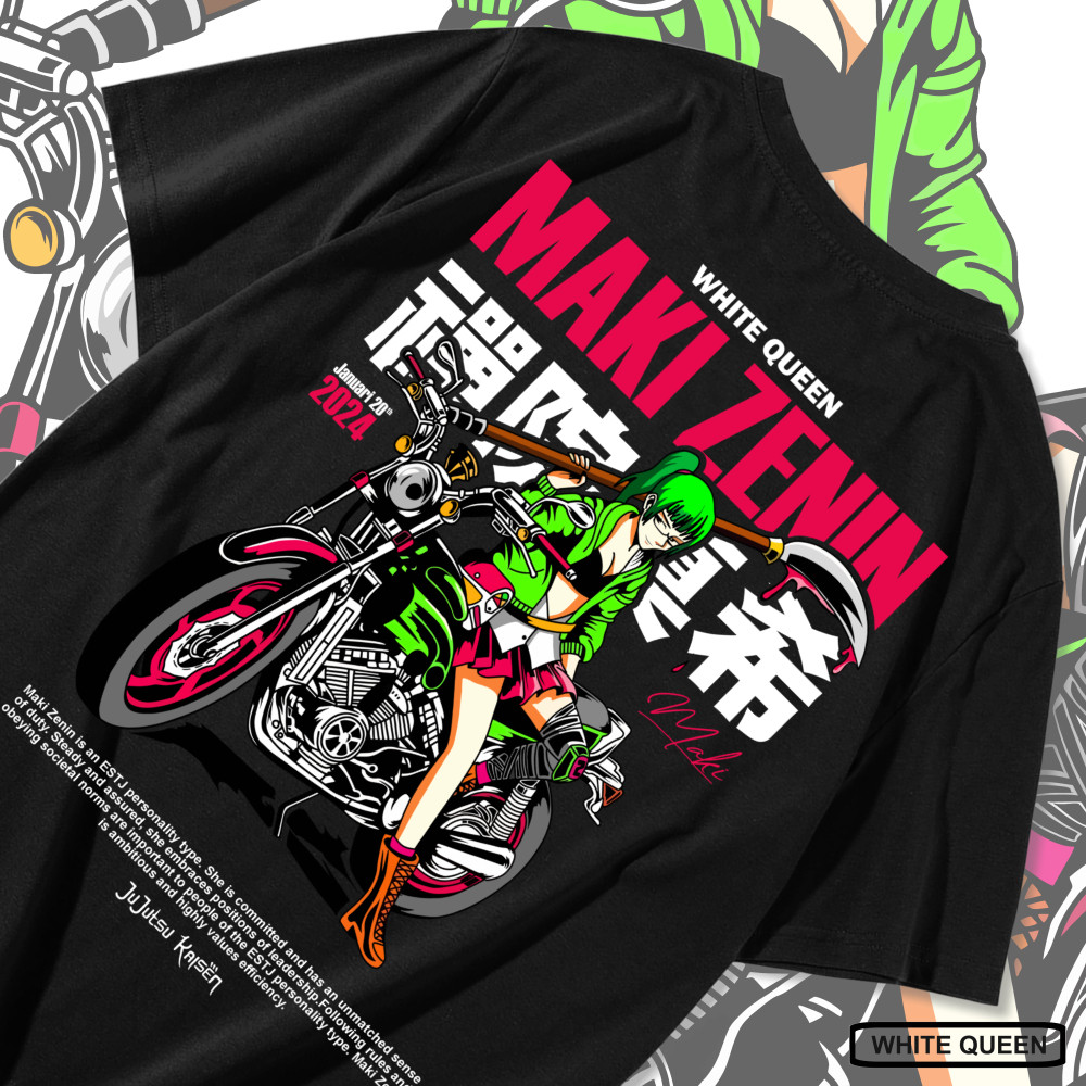 KAOS MAKI ZENIN JUJUTSU KAISEN MOTORCYCLE -  JUJUTSU KAISEN MAKI ZENIN MOTORCYCLE