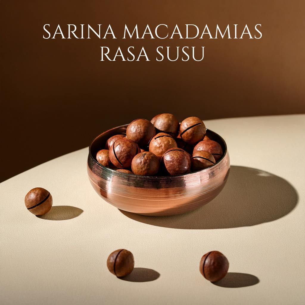 New Macademia Panggang Kulit / Roasted Macadamia Nuts Rasa Susu Size Jumbo