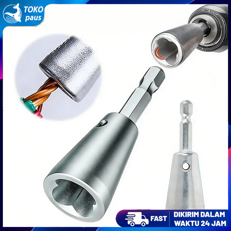 Alat Pemutar Kabel Auto Wire Twister Penyambung Kabel Listrik Mata Bor Kabel Konektor Baja Penggulun