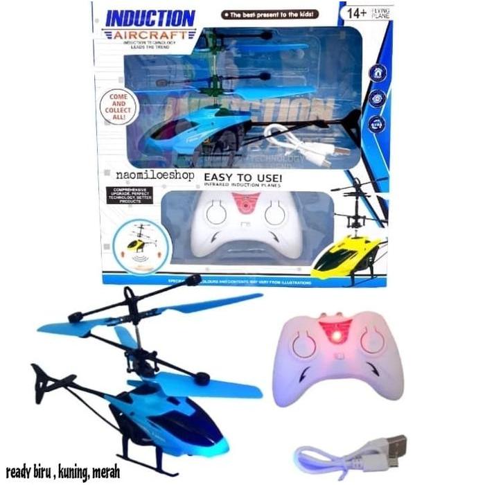 Mainan RC Helikopter Sensor Tangan - Mainan Pesawat terbang Helicopter - Heli dus besar