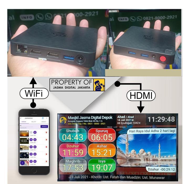 Jasma Versi Spesial Edition Jam Jadwal waktu Sholat Masjid TV LED Terlaris