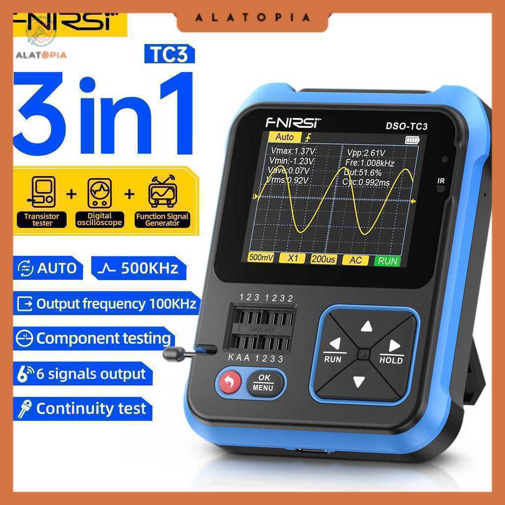 FNIRSI Digital Oscilloscope Transistor Tester 3in1 Handheld - DSO-TC3