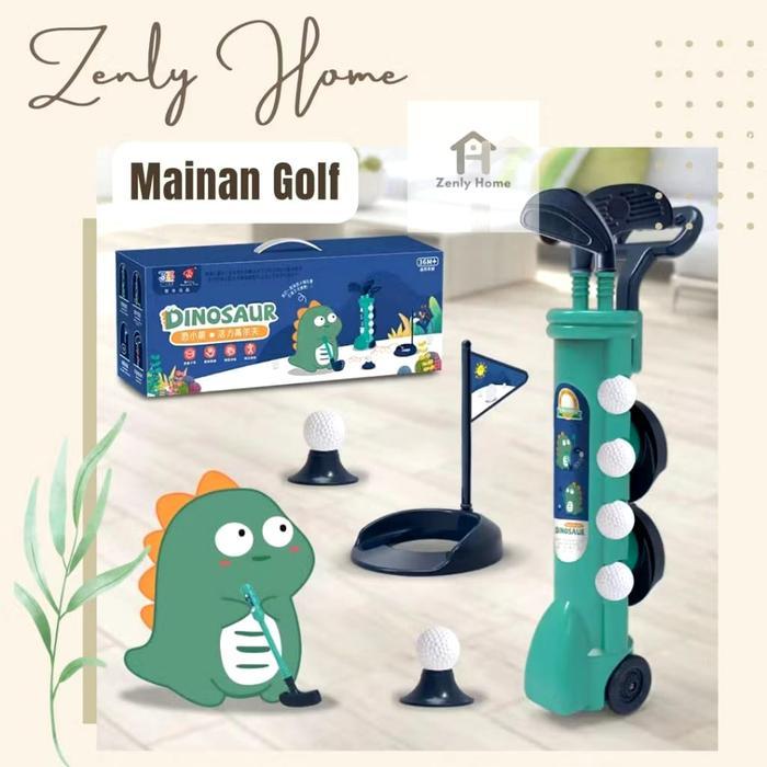 Zen-Mainan Anak Golf Set Lengkap / Mini Golf Play Set/ Golf Mainan anak - GOLF HIJAU