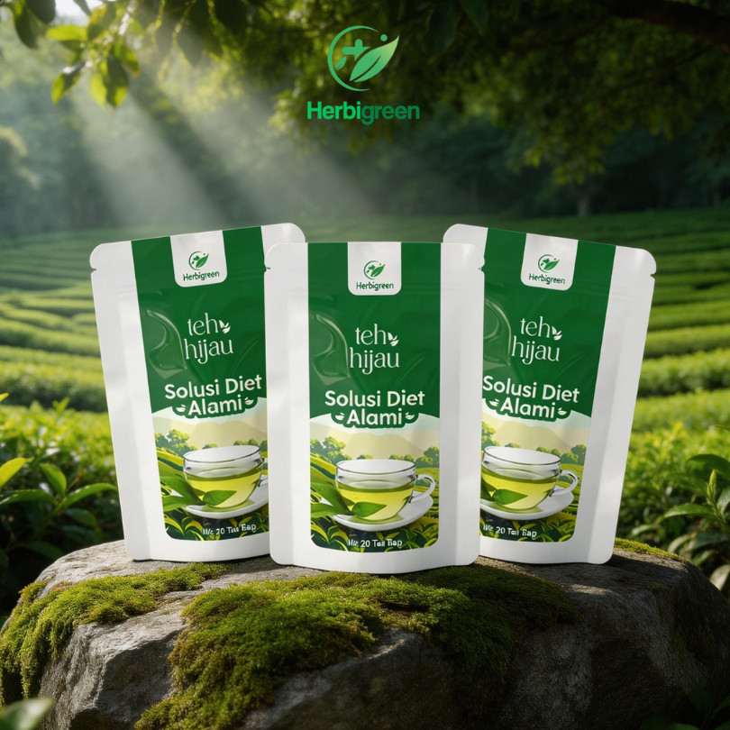 Teh DIet Herbal HERBIGREEN  Slimming Tea Teh Diet Teh Pelangsing Slimming Tea