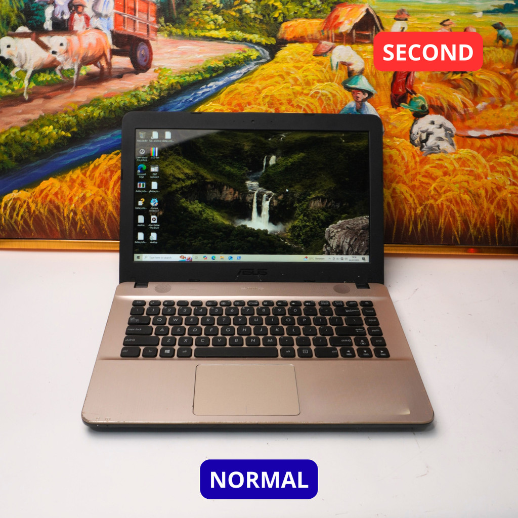 ASUS VIVOBOOK 14_ASUS LAPTOP X441UAR I3 7020U 4 GB (14") LAPTOP SECOND ORIGINAL SINAR MUTIARA CELL
