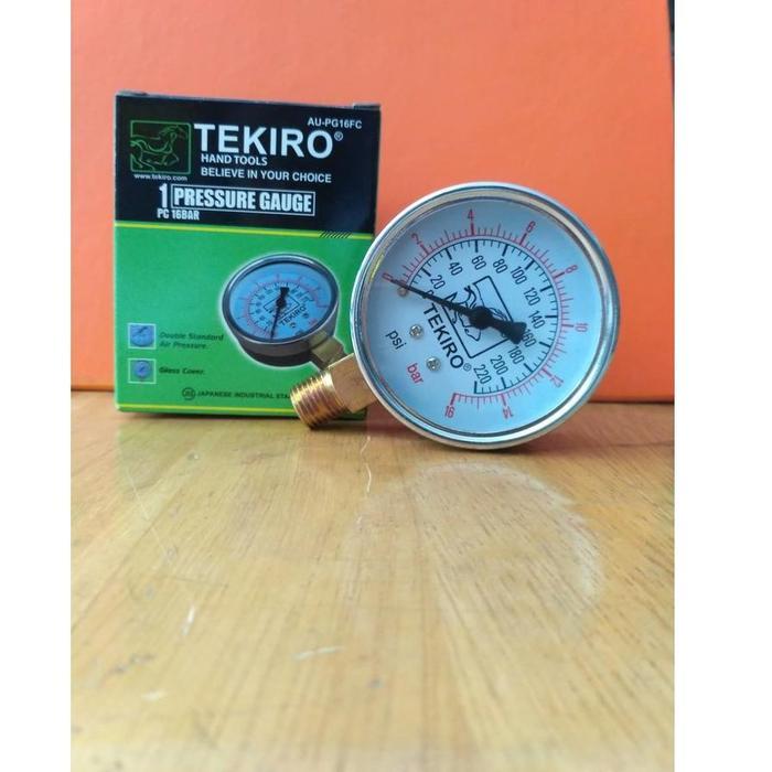 layarabang TEKIRO PRESSURE GAUGE MANOMETER TEKANAN ANGIN KOMPRESOR - 2,5