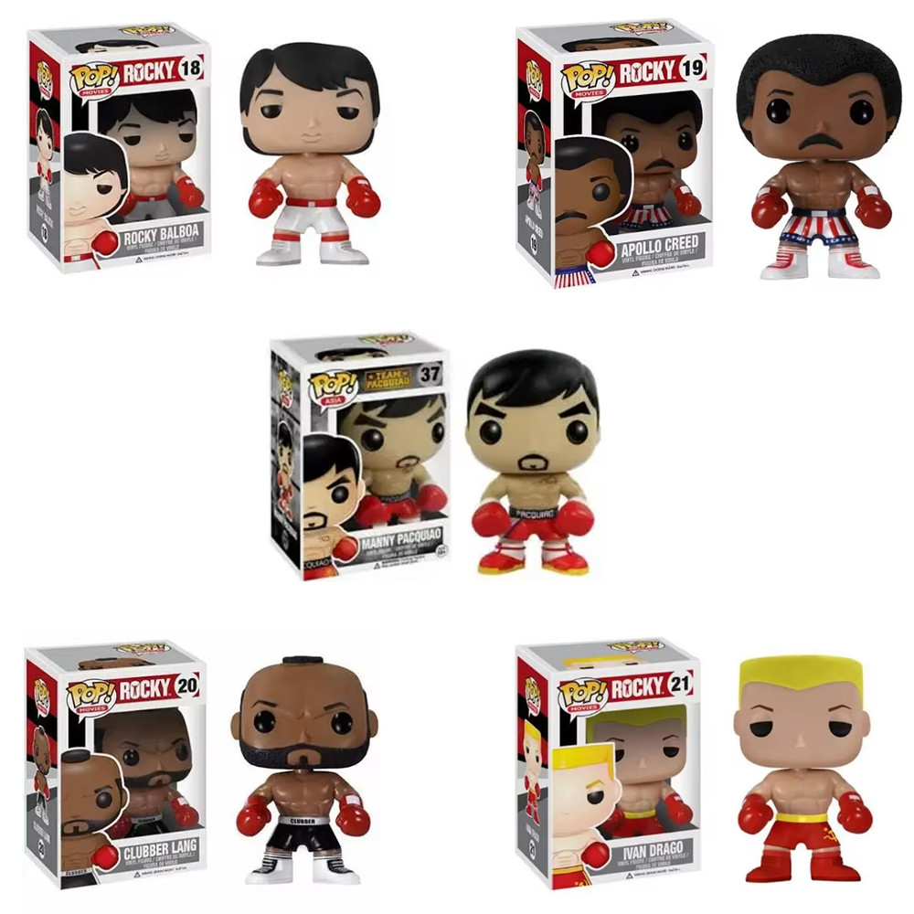 Funko POP ROCKY BALBOA APOLLO CREED CLUBBER LANG IVAN DRAGO MANNY PACQUIAO  Vinyl Figure Doll Model 
