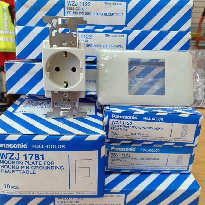 Stop Kontak Panasonic WZJ1122 Full Color Komplit Frame WZJ 1781