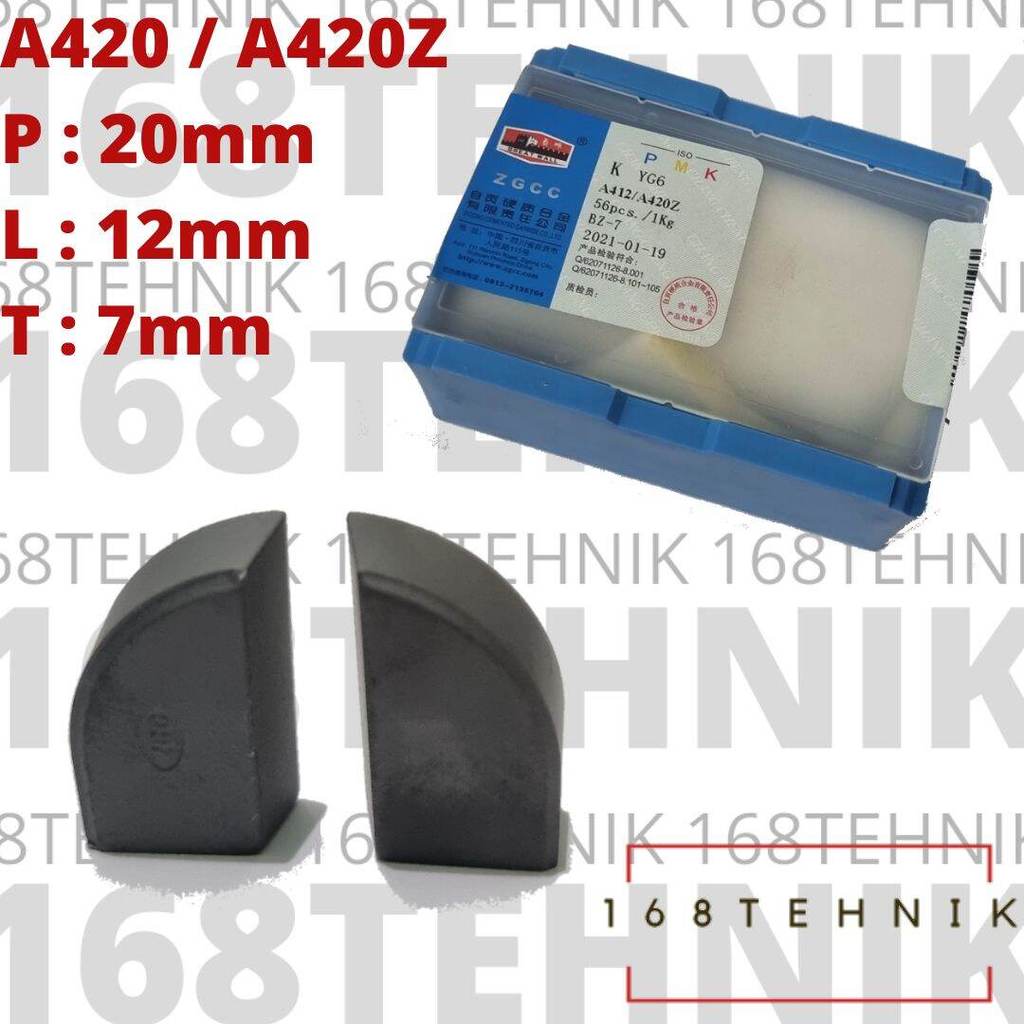 MATA PAHAT WIDIA YG6 A420 BOX ISI 56 PC KANAN KIRI / WIDIA YG-6 A420 / A420Z / BETEL WIDIA A420 / YG